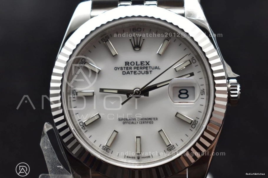 Supportive Dial SS 41 Bracelet 904L 1:1 SS Jubilee on Datejust WF White Stick 649 Edition Steel Best A 1020